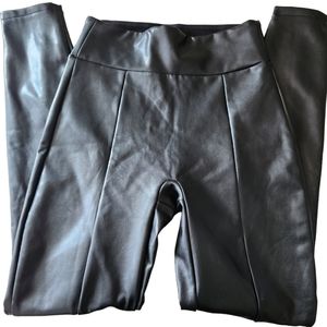 Abercombie & Fitch Split Hem Faux Leather Leggings